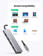UGREEN USB C Hub 4 Ports USB Type C to USB 3.0 Hub Adapter with Charging Port for MacBook Pro iMac Samsung Galaxy Note 10 S10 S9 LG Google Chromebook Pixelbook Dell XPS Oculus Rift 6