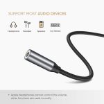 UGREEN Usb C To 3.5Mm Headphone Jack Adapter Aluminum Type C To Aux Female Audio Adapter Cable Dongle Compatible For Huawei Mate10 Pro Mate20 Pro P20 P20 Pro Xiaomi Mi 8 6 6X Mix 2 2S black 6