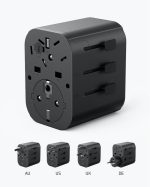 Anker PowerExtend 30W, Wall Charger with Travel Plug, 1-Ports USB-C, 2-Ports USB-A, Wall Plug, 312 Outlet Extender, Black 4