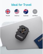 Anker PowerExtend 30W, Wall Charger with Travel Plug, 1-Ports USB-C, 2-Ports USB-A, Wall Plug, 312 Outlet Extender, Black 8