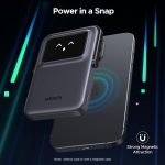 UGREEN Uno Magnetic Power Bank, 5000mAh Wirelss Portable Charger, 20W Fast Charging Battery Pack with Foldable Stand and TFT Display for iPhone 16/15/15 Plus/15 Pro/15 Pro Max/14/13/12 Series, Black 23