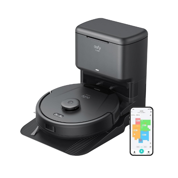 eufy L60 Robot Vacuum with Self Empty Station, Hair Detangling Technology, Up to 60 Days Hands Free Cleaning, 5,000 Pa Suction, Remove Hair, Dust