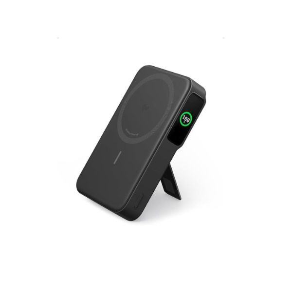 Anker MagGo Power Bank, 15W Ultra-Fast Portable Charger Compatible with MagSafe, Qi2 with 10000mAh Battery with Smart Display, for iPhone 16(with USB-C Cable) - Black
