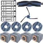 Geoviizon 17 Pcs Replacement Parts Kit for Eufy X10 Pro Omni Robot Vacuum Cleaner 1 Roller Brush, 1 Side Brush, 4 Washable Filters, 4 Wipes, Accessories 3