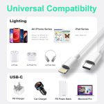Apple Cable 20W USB-C Compatible With Lightning 1M Fast PD Power Charger, Compatible With iPhone 12,12 Pro,12 pro max,13,13 pro,13 pro max, airpods,ipad,11,11pro,11pro max,xs,xs max,xr,iPad Pro 4