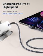JSAUX USB C to USB C Cable 100W 2-Pack 6.6ft, USBC to USBC Fast Charging Cable, 5A Type C to Type C Charging Cord Compatible with MacBook Pro/iPad Pro/Mini/Air, Samsung Galaxy S23/S22-Grey 5