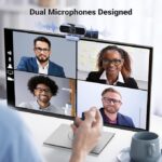 UGREEN Webcam Full HD 1080P 30FPS Camera USB PC Two Mic Noise Cancelling Built-in 360 Degree Rotation Plug Play under Windows MacOS Linux Support Youtube Streaming Skype Video Call Zoom Video