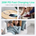 Apple Cable 20W USB-C Compatible With Lightning 1M Fast PD Power Charger, Compatible With iPhone 12,12 Pro,12 pro max,13,13 pro,13 pro max, airpods,ipad,11,11pro,11pro max,xs,xs max,xr,iPad Pro 6