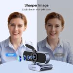 UGREEN Webcam Full HD 1080P 30FPS Camera USB PC Two Mic Noise Cancelling Built-in 360 Degree Rotation Plug Play under Windows MacOS Linux Support Youtube Streaming Skype Video Call Zoom Video