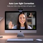 UGREEN Webcam Full HD 1080P 30FPS Camera USB PC Two Mic Noise Cancelling Built-in 360 Degree Rotation Plug Play under Windows MacOS Linux Support Youtube Streaming Skype Video Call Zoom Video