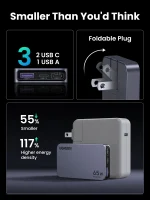 UGREEN Nexode Pro 65W Ultra-Thin 13MM Type C Charger for Narrow Space, Flat Wall Charger with 3 Ports Compatible with Mac-Book Pro/Air,iPhone 15 Pro/Pro MAX S24 Ultra, S23+, S23 and More 29