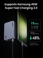 UGREEN Nexode Pro 65W Ultra-Thin 13MM Type C Charger for Narrow Space, Flat Wall Charger with 3 Ports Compatible with Mac-Book Pro/Air,iPhone 15 Pro/Pro MAX S24 Ultra, S23+, S23 and More 25