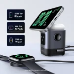 UGREEN UNO 2-in-1 Qi2 Certified Charging Station, 15W iPhone Charging Station Compatible with MagSafe, Magnetic Wireless Charger for iPhone 16/15/14/13/12, AirPods 2/3, Angle Adjustable Charging Stand 18