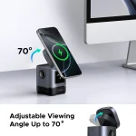 UGREEN UNO 2-in-1 Qi2 Certified Charging Station, 15W iPhone Charging Station Compatible with MagSafe, Magnetic Wireless Charger for iPhone 16/15/14/13/12, AirPods 2/3, Angle Adjustable Charging Stand 22