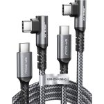 JSAUX USB C to USB C Cable 100W 2-Pack 6.6ft, USBC to USBC Fast Charging Cable, 5A Type C to Type C Charging Cord Compatible with MacBook Pro/iPad Pro/Mini/Air, Samsung Galaxy S23/S22-Grey 3
