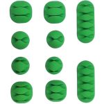 Cord Managment, Cable Holder, 10 Pcs Hight Quality Multi Purpose Cable Clips SET Holders Cell Phone USB Organizer Desktop. 3