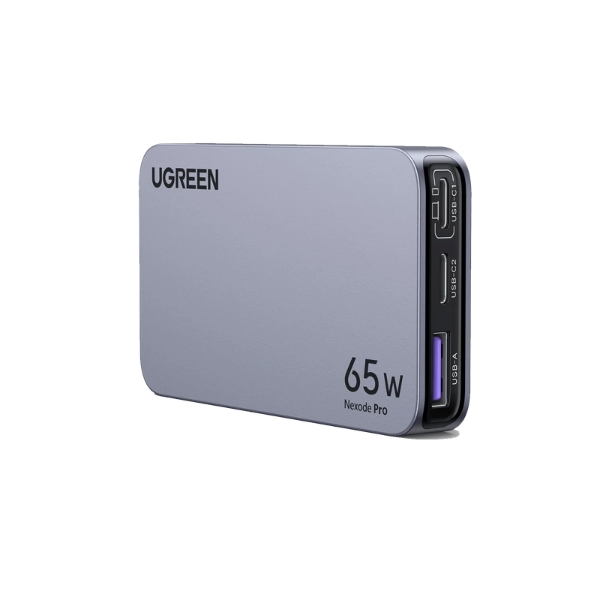 UGREEN Nexode Pro 65W Ultra-Thin 13MM Type C Charger for Narrow Space, Flat Wall Charger with 3 Ports Compatible with Mac-Book Pro/Air,iPhone 15 Pro/Pro MAX S24 Ultra, S23+, S23 and More 20
