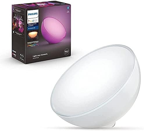 Philips Hue Go Smart Portable LED Light – White & Color Ambiance, Dimmable Table Lamp, Wi-Fi + Bluetooth + Zigbee, Compatible with Alexa, Google Assistant & Apple HomeKit – Gen 2 (7602031I6)
