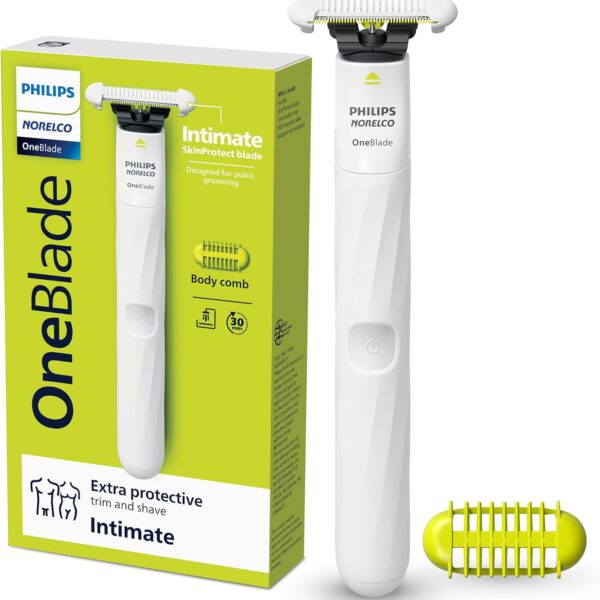 Philips Norelco OneBlade Unisex Intimate Pubic & Personal Body Groomer & Trimmer, QP1924/70