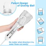 H2ofloss Portable Oral Irrigator, Dental Irrigator with 4 Nozzles 5 Modes 300 ml, USB Rechargeable IPX7 Waterproof Oral Irrigators, Family and Travel 6