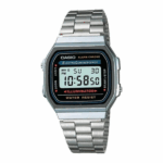 Casio Men's Watch A168WA-1, Silver/Silver, 36,80 x 33,2 x 8,2 millimetres, Quartz Watch,Chronograph,Digital