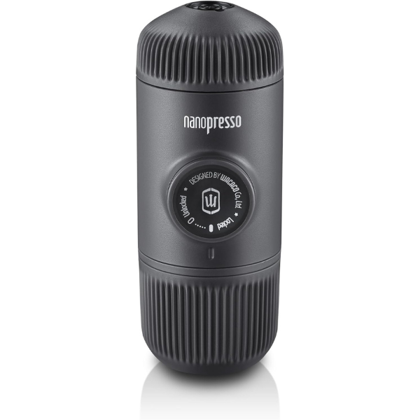 WACACO Nanopresso Portable Espresso Maker, Upgrade Version of Minipresso, 18 Bar Pressure, Extra Small Travel Coffee Maker, Manually Operated, Compatible with Ground Coffee