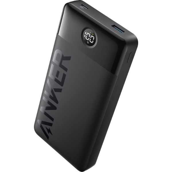 Anker 326 Power Bank, Digital display for battery percentage, 20,000mAh Battery, 15W High-Speed Charging for iPhone, Samsung Galaxy, Black - 18 Months Warranty