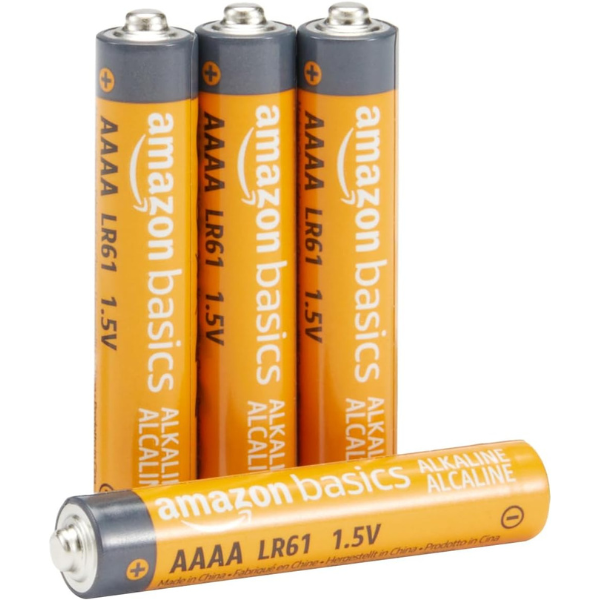 Amazon Basics AAAA Alkaline Batteries, 4-Pack, 1.5V