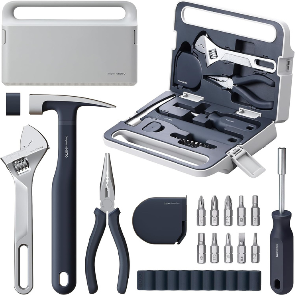 HOTO 16-Piece Compact Home Tool Kit
