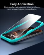 ESR 3 Pack for iPhone 16 Pro Max Screen Protector, Tempered Glass Film with Easy Installation Tool, 9H Hardness, Military-Grade Shatterproof, HD Clear, Scratch Resistant 9