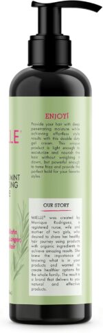 Mielle Organics Rosemary Mint Multi-Vitamin Daily Styling Creme For Curly Hair Definition, Paraben And Silicone Free, 240 ml, White 4