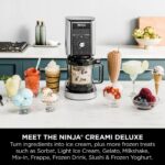 Ninja CREAMi Deluxe 11-In-1 Ice Cream Maker & Frozen Dessert Maker with 3 Tubs, Makes Ice Cream, Gelato, Sorbet, Frozen Yoghurt, Milkshakes, Slushi & More, 2-in-1 Flavour Option, Silver, NC501 10