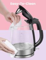 Comfee Glass Electric Tea Kettle & Hot Water Kettle, 2200W, 1.7L Capacity (With LED Indicator, Fast Boil Auto Shut-Off And Boil-Dry Protection) 17