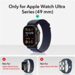 ESR for Apple Watch Ultra 2/1 (2024/2023/2022, 49 mm) Screen Protector, Military Grade Protection, Tempered Glass Protector with Aluminum Alloy Frame, Keep Original, Titanium Black 11