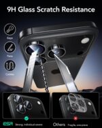 ESR Camera Lens Protectors for iPhone 17 Pro Max/17 Pro/16 Pro Max/16 Pro/15 Pro Max/15 Pro/14 Pro Max/14 Pro, Tough HD Individual Tempered Glass Protectors, Scratch Resistant, Armorite, 1 Pack, Black 6