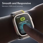 ESR for Apple Watch Ultra 2/1 (2024/2023/2022, 49 mm) Screen Protector, Military Grade Protection, Tempered Glass Protector with Aluminum Alloy Frame, Keep Original, Titanium Black 7