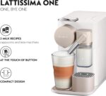 Nespresso De’Longhi Lattissima One Evo F121-EU-WH-NE Single Use Capsule Coffee Maker, Milk Frod, Cappuccino and Latte, EN510.W, 1450W, White 12