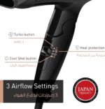 Panasonic hair dryer EH NE66 2000W Powerful Ionity Hair Dryer with 11mm concentrator nozzle for Fast Drying & Smooth Finish, Black 4