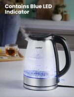 Comfee Glass Electric Tea Kettle & Hot Water Kettle, 2200W, 1.7L Capacity (With LED Indicator, Fast Boil Auto Shut-Off And Boil-Dry Protection) 16