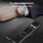 Case for Samsung Galaxy S21 Ultra Case S View, Clear View Flip Folio Premium Leather & Hard PC for Samsung S21 Ultra Phone Case, Luxury Anti-Scratch Flip Cover for Samsung Galaxy S21 Ultra (Black) 5