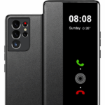 Case for Samsung Galaxy S21 Ultra Case S View, Clear View Flip Folio Premium Leather & Hard PC for Samsung S21 Ultra Phone Case, Luxury Anti-Scratch Flip Cover for Samsung Galaxy S21 Ultra (Black) 3 Galaxy S21 Ultra Clear View Flip Cover Black