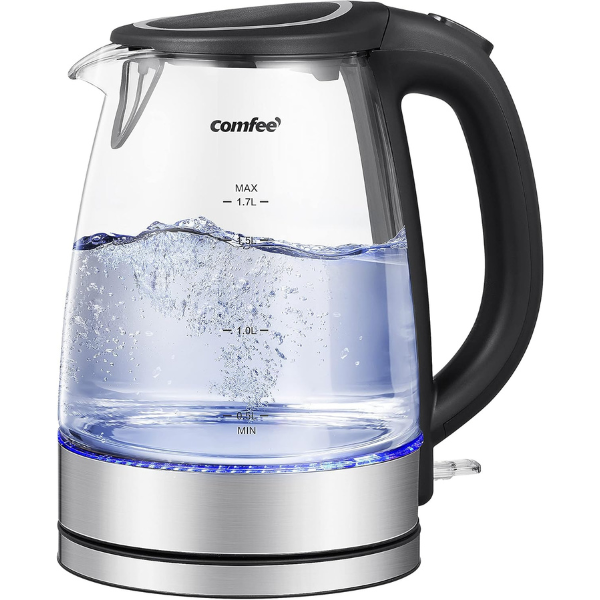 Comfee 1.7L Glass Electric Kettle 2200W