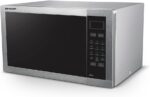 Sharp 34 liters 1100 watts stainless steel digital combination microwave oven with grill, silver - r-77at-st - Image 3