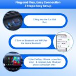 CarlinKit Mini Ultra 2-in-1 Wireless Android Auto for Android 11+ & Wireless CarPlay Adapter for iOS 10+, USB-C/A,Plug & Play, Low Latency,Mini USB Design for OEM Cars-Dark Blue - Image 8