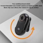 Cryfokt 1080P 2MP Body Worn Camera, 90 Degree Wide Angle UHD Lens Pet Camera with Back Clip, Loop Recording First Person View Small Action Camera for Outdoor Cycling Traveling Driver - Image 6