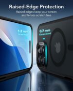 ESR for iPhone 16 Pro Max Case, Compatible with MagSafe, Shockproof Military-Grade Protection, Magnetic Phone Case for iPhone 16 Pro Max, Classic Hybrid Case (HaloLock), Frosted Black - Image 4