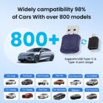 CarlinKit Mini Ultra 2-in-1 Wireless Android Auto for Android 11+ & Wireless CarPlay Adapter for iOS 10+, USB-C/A,Plug & Play, Low Latency,Mini USB Design for OEM Cars-Dark Blue - Image 2