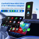CarlinKit Mini Ultra 2-in-1 Wireless Android Auto for Android 11+ & Wireless CarPlay Adapter for iOS 10+, USB-C/A,Plug & Play, Low Latency,Mini USB Design for OEM Cars-Dark Blue - Image 7