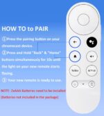 Replacement Voice Remote Control for Google Chromecast 4K HD TV, for Chromecast with Google TV Remote, for Google TV HD/ 4K Snow Streaming Stick, for G9N9N,GA01919-US, GA01920-US, GA01923-US - Image 6
