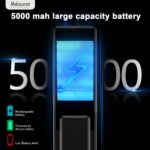 Makayuron CNC Full Aluminum Wifi Smart Door Lock With 5000mAh battery Support Multiple Unlocking Methods Such as Face, Fingerprint, Palm print,Password,Tuya app,with 6068 mortise（D1proU, Black） - Image 4
